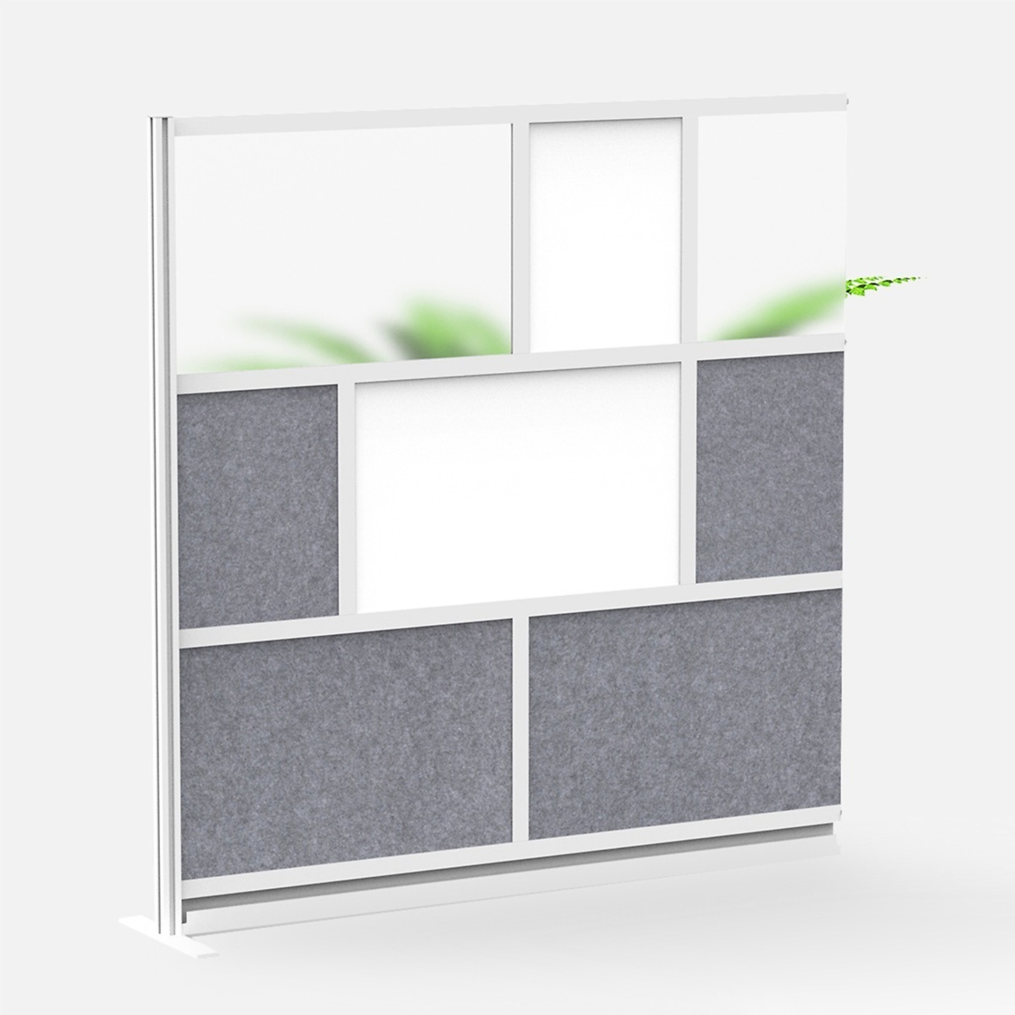 Luxor, Mod Wall Divider Sys GryFrame70 x 70 add on Wall, Material Polypropylene/PET polyester fabric, Height 70 in, Width 70 in, Model# MW-7070-XWCG